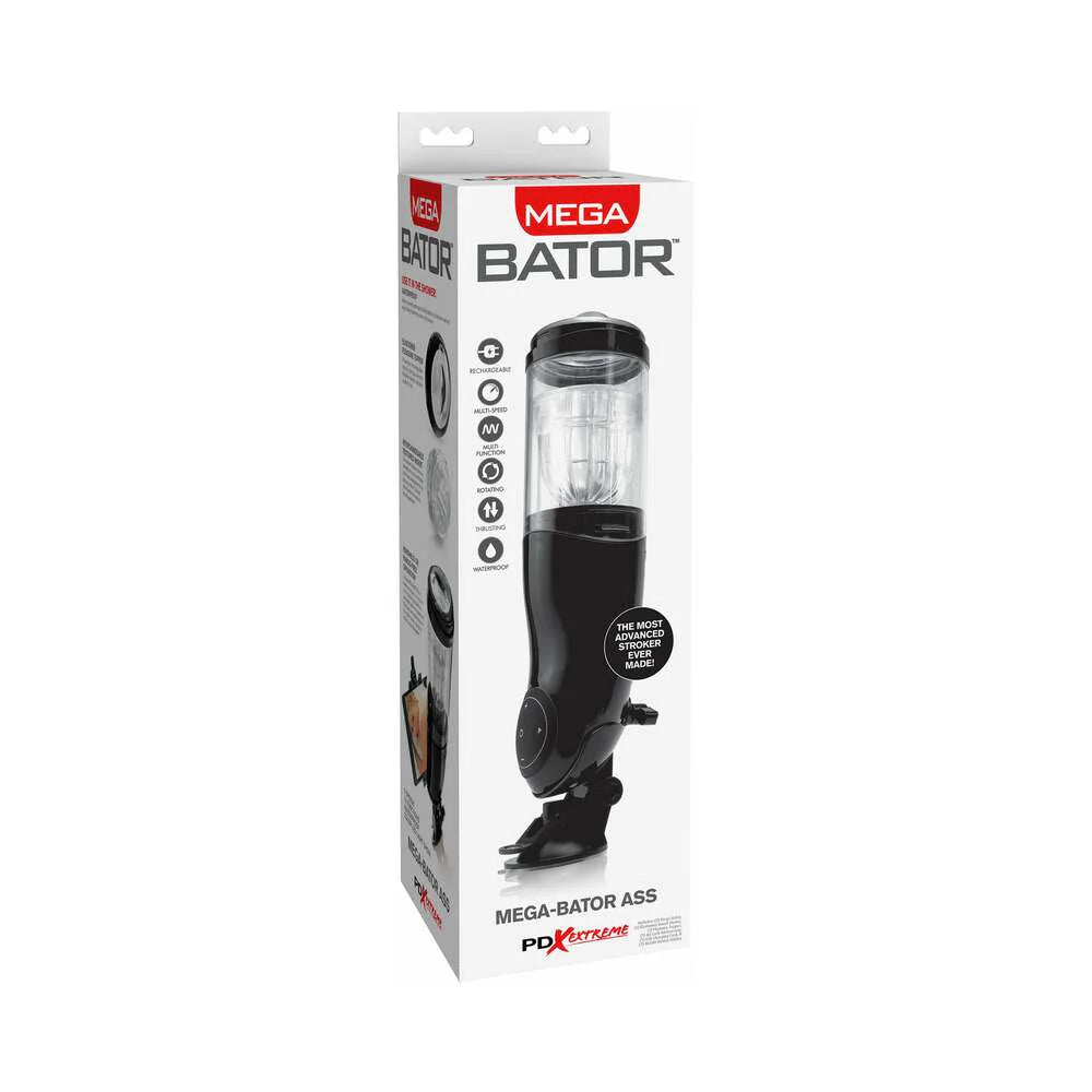 PDX Mega-Bator Ass Rechargeable Rotating Thrusting Stroker With Hands-