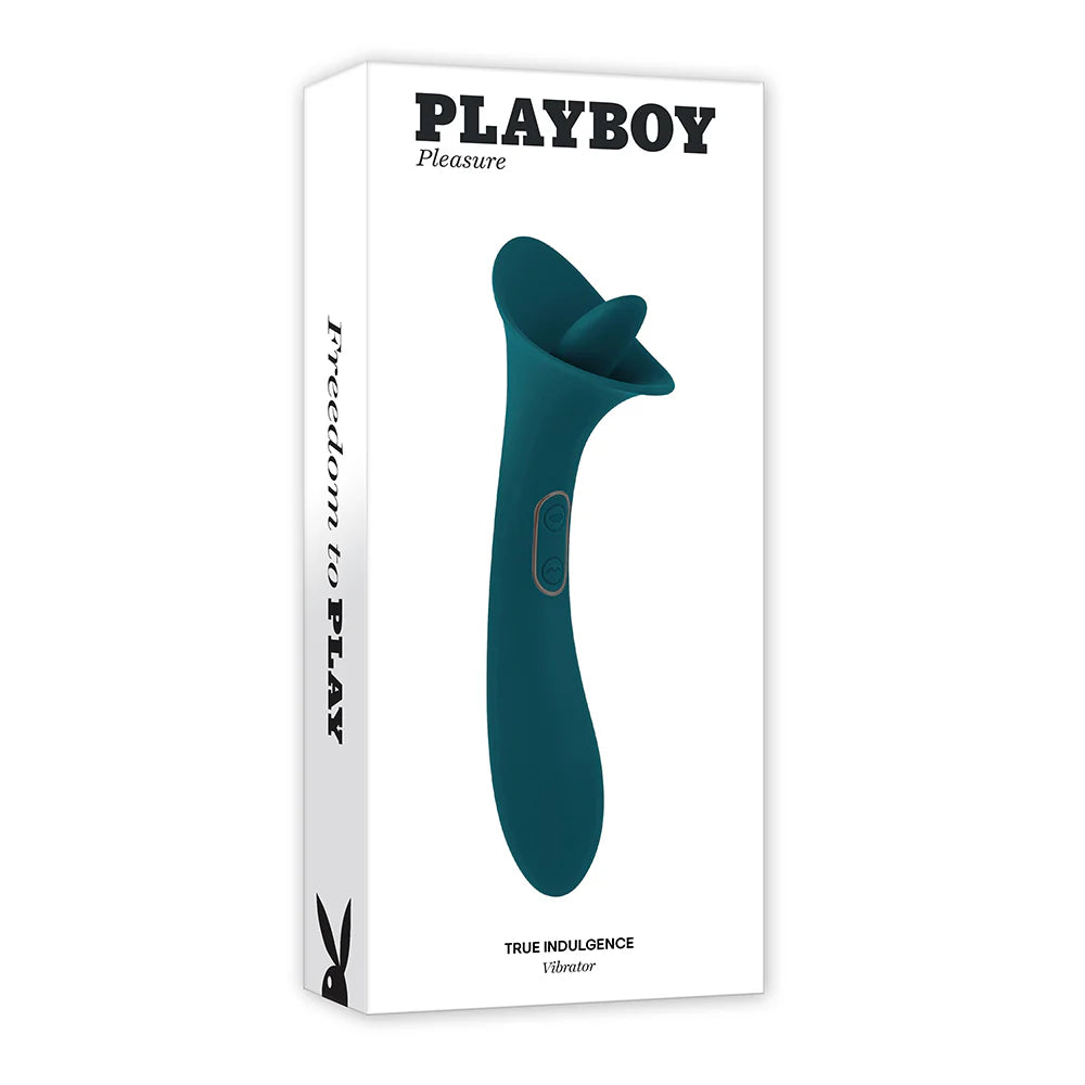 Playboy True Indulgence Rechargeable Dual Ended Silicone Flicking Vibrator