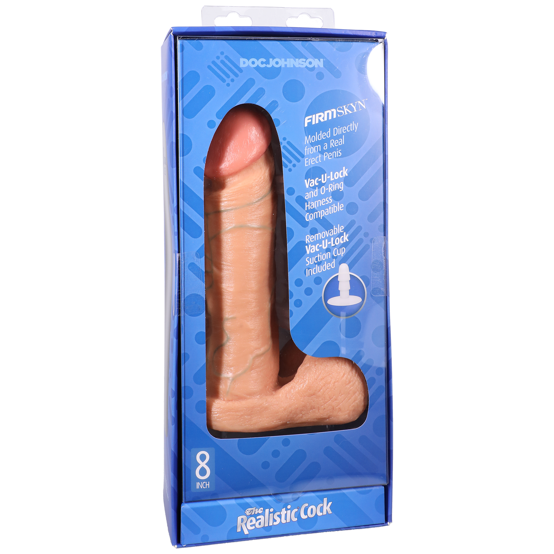 The Realistic Cock - With Removable Vac-U-Lock Suction Cup - ULTRASKYN - 8 Inch (with balls)