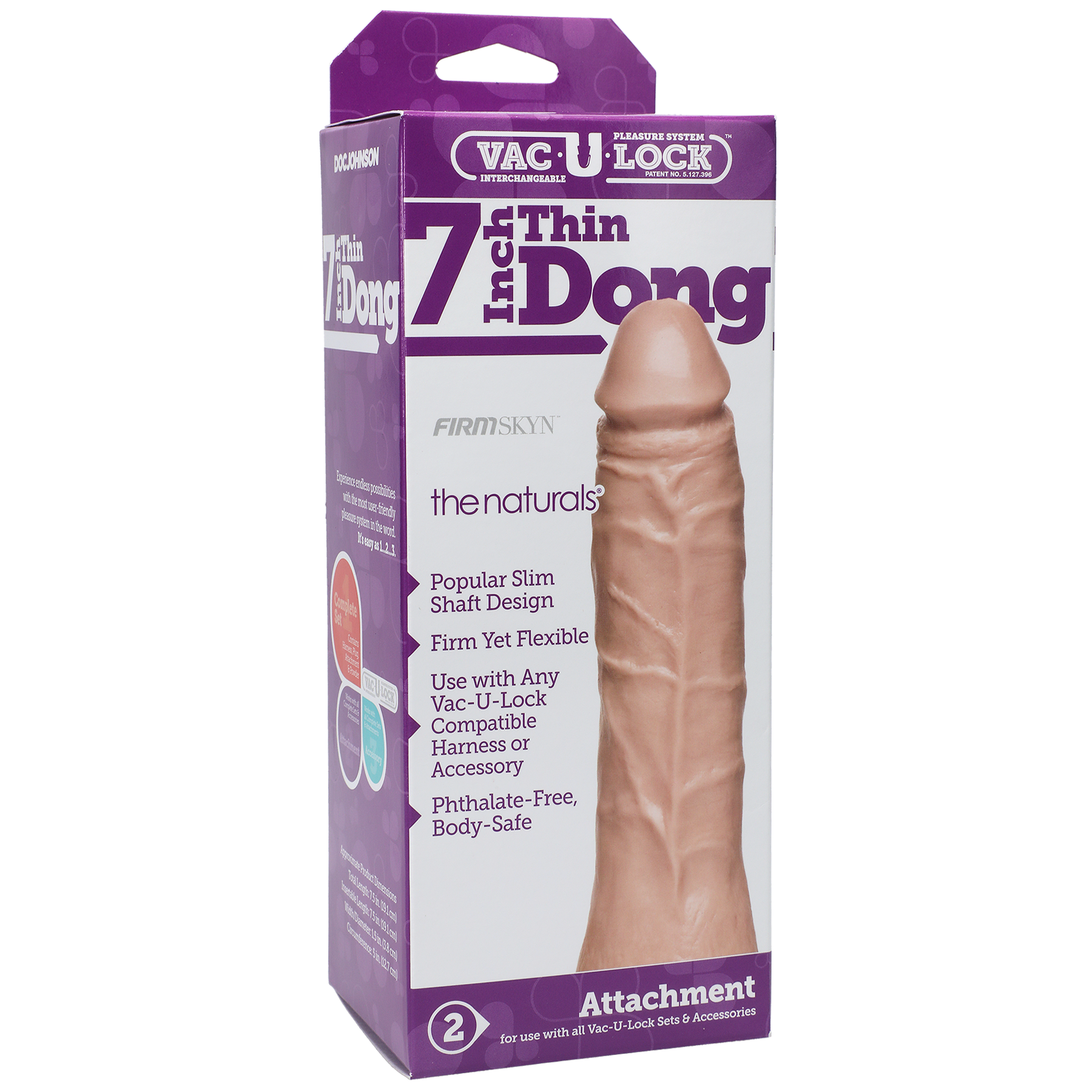 Vac-U-Lock - 7 Inch Thin Dong - The Naturals®