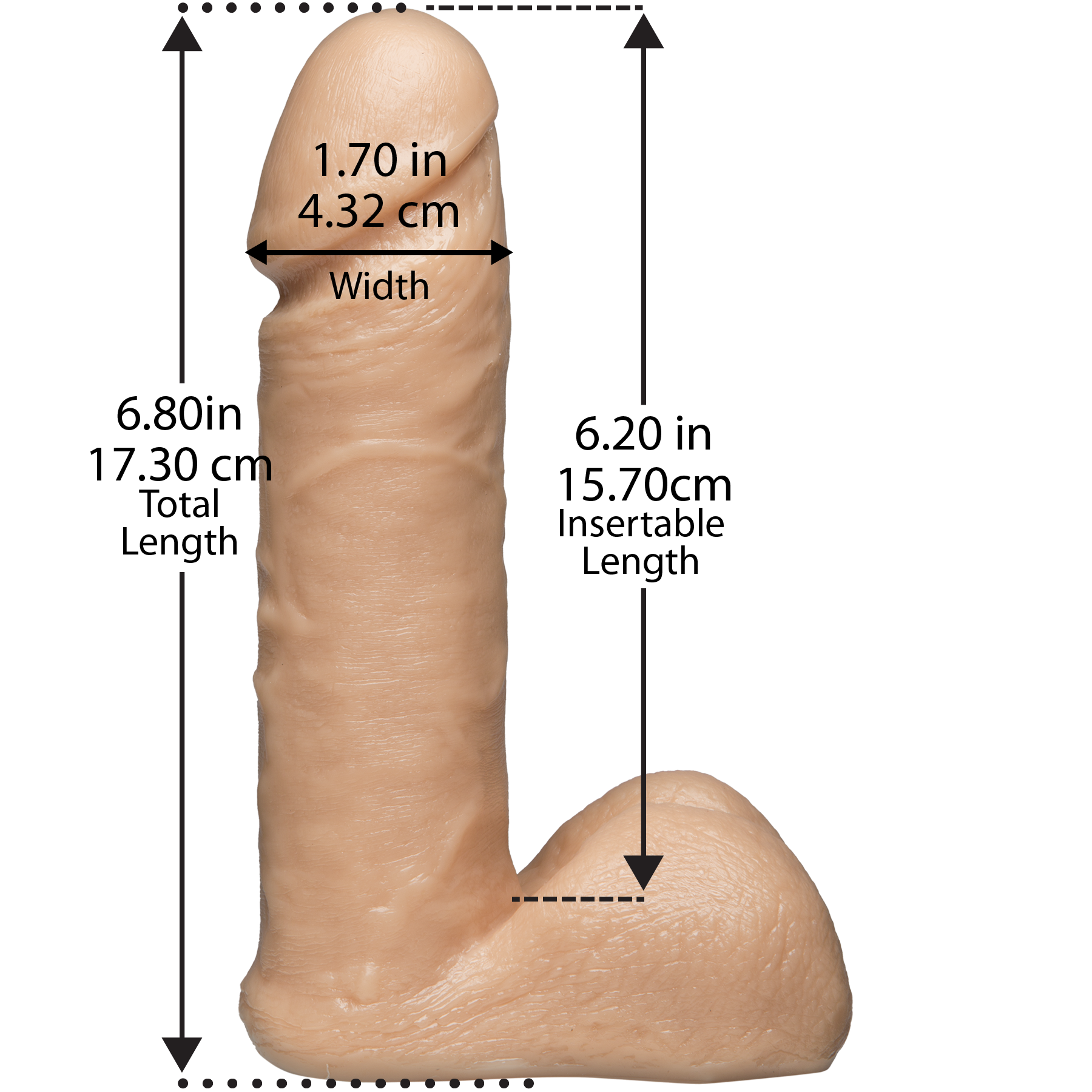 Vac-U-Lock - 6 Inch Realistic® Cock