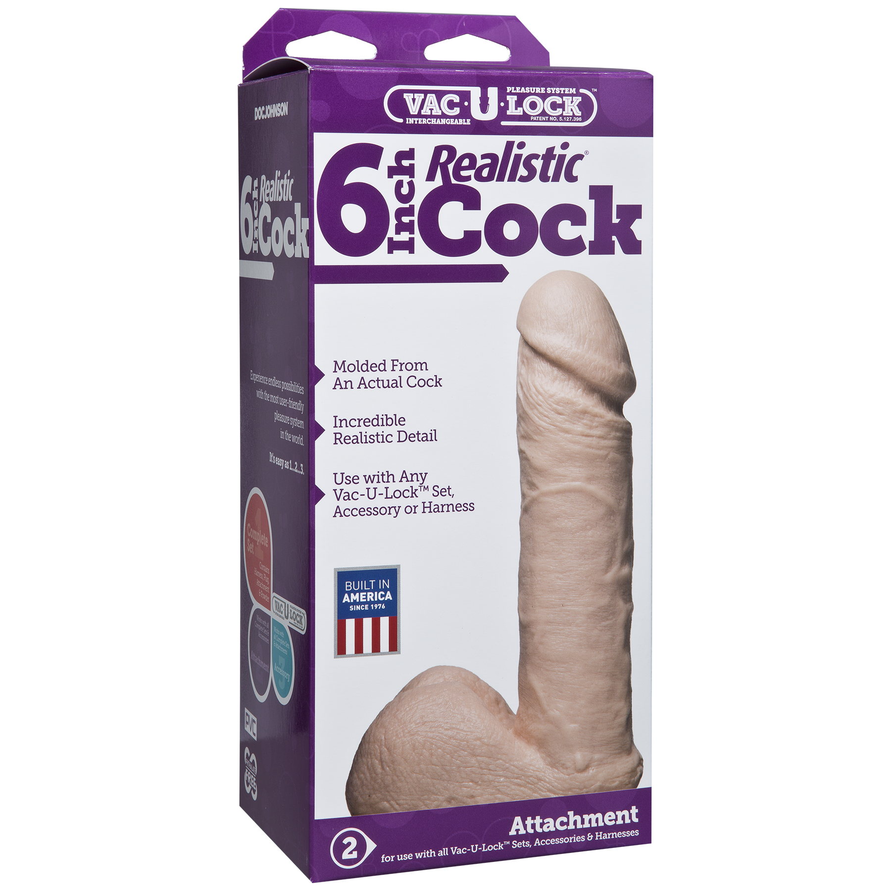 Vac-U-Lock - 6 Inch Realistic® Cock