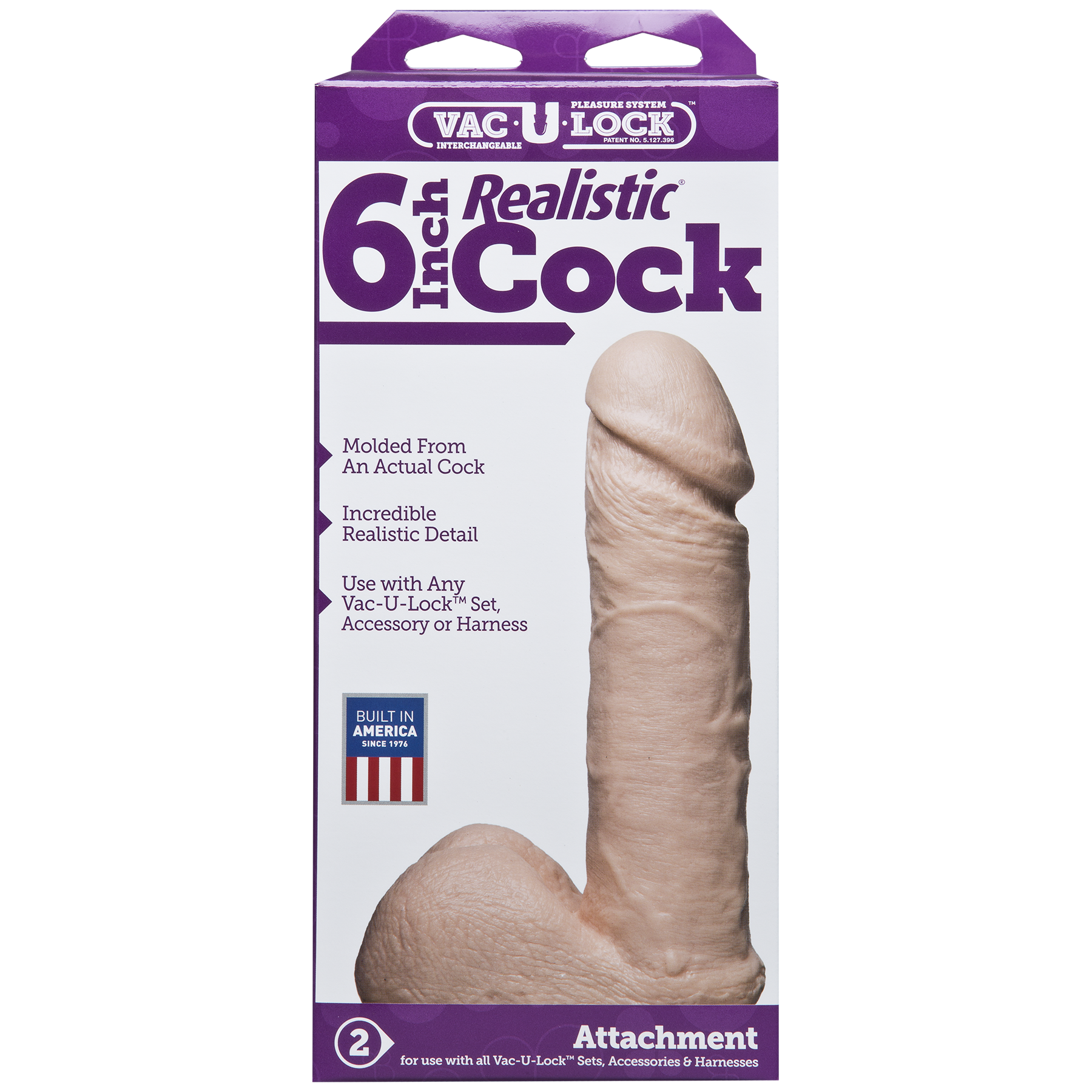 Vac-U-Lock - 6 Inch Realistic® Cock