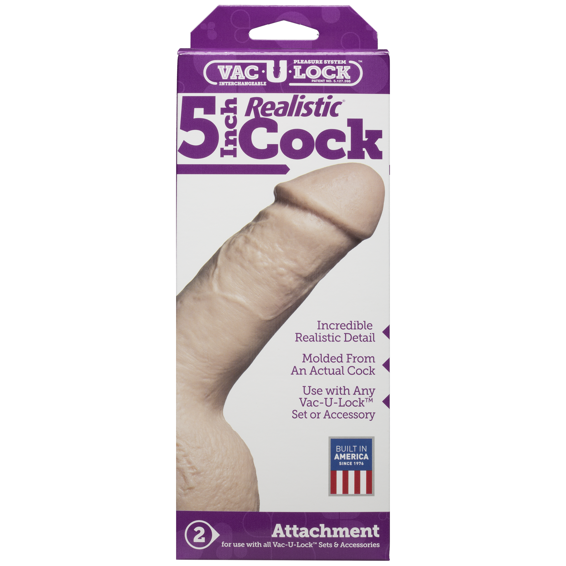 Vac-U-Lock - 5 Inch Realistic® Cock