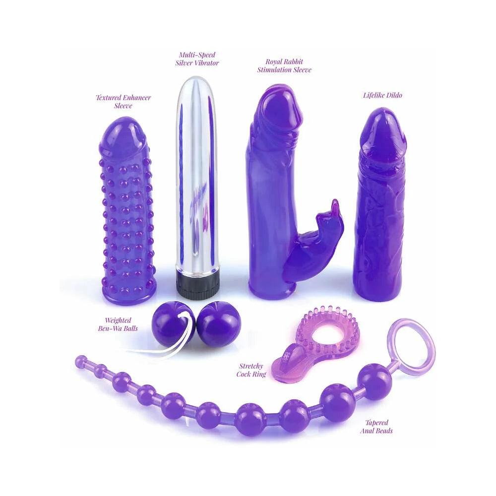 Pipedream 7-Piece Royal Rabbit Kit Purple