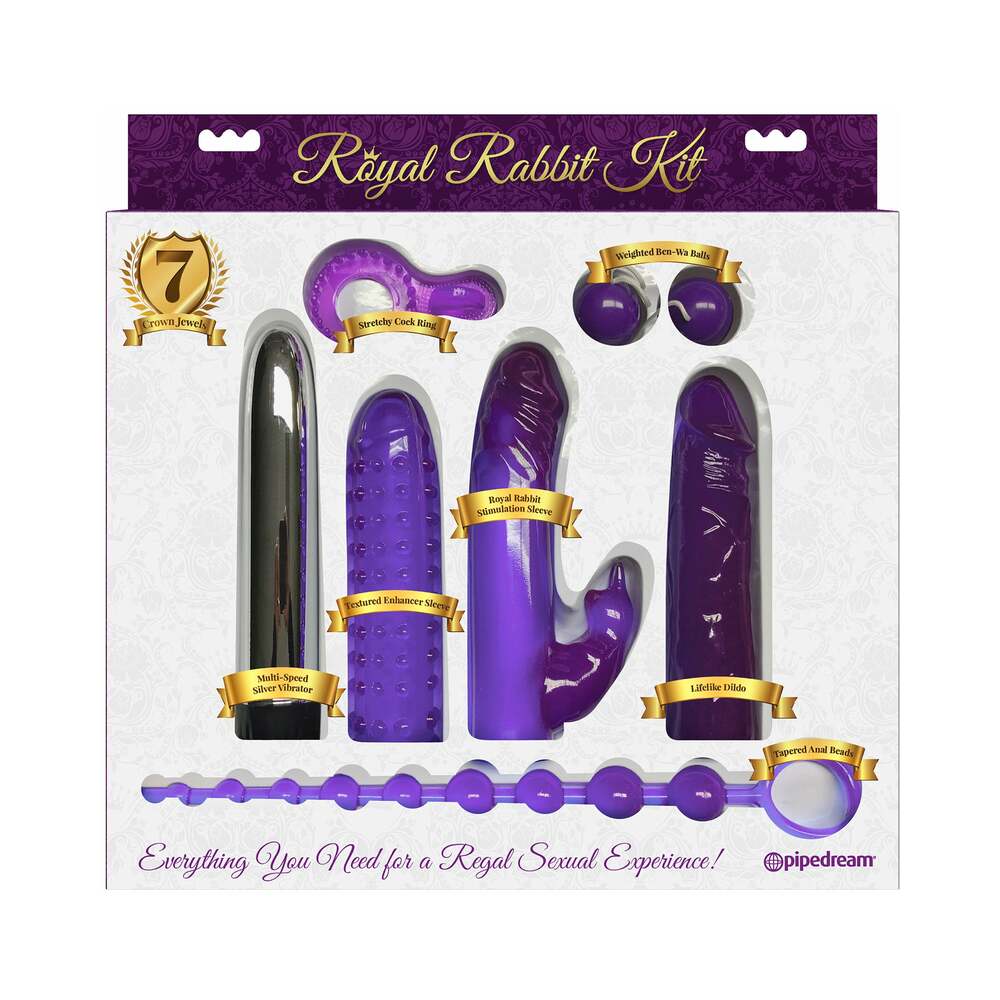 Pipedream 7-Piece Royal Rabbit Kit Purple