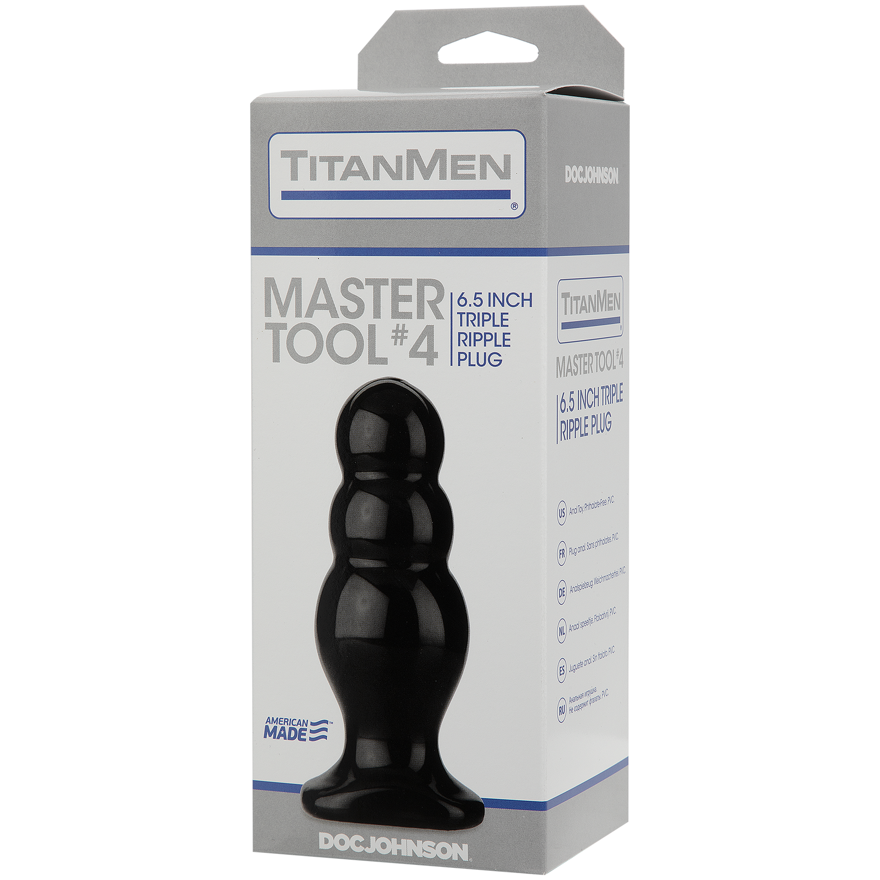 TitanMen Master Tool #4 Triple Ripple Anal Plug 6.5in