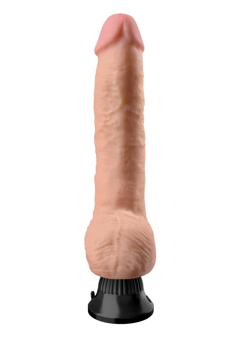 Pipedream Real Feel Deluxe No. 9 Realistic 9.5 in. Vibrating Dildo With Balls and Suction Cup