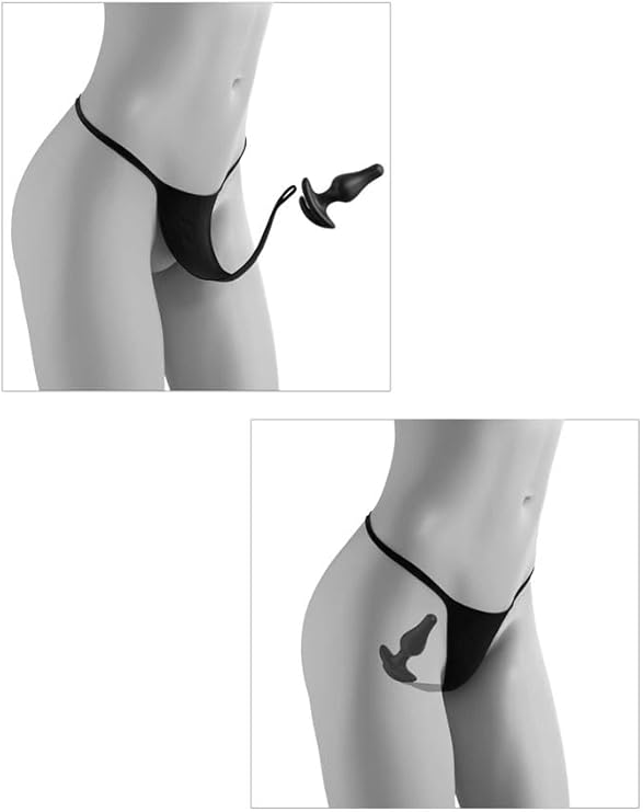 Pipedream Hookup Panties Remote Triple Teaser With Anal Plug Set & Bullet Black XL-XXL