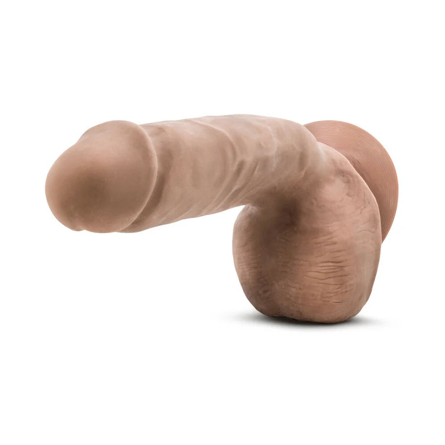 Blush Au Naturel Macho 8.5 in. Posable Dual Density Dildo with Balls & Suction Cup