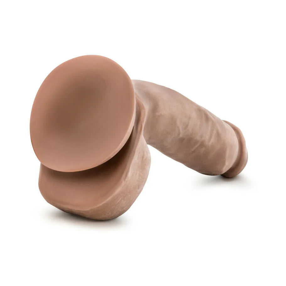 Blush Au Naturel Macho 8.5 in. Posable Dual Density Dildo with Balls & Suction Cup