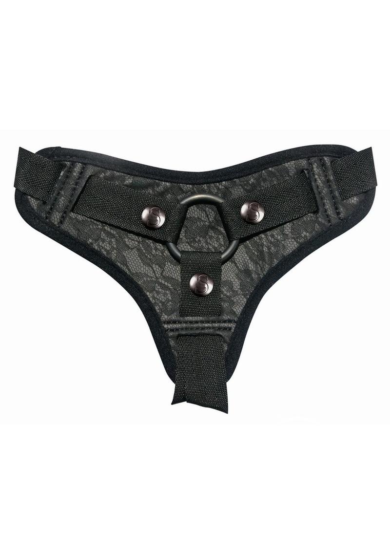 Sportsheets Sincerely Lace Adjustable Strap-On Harness Black