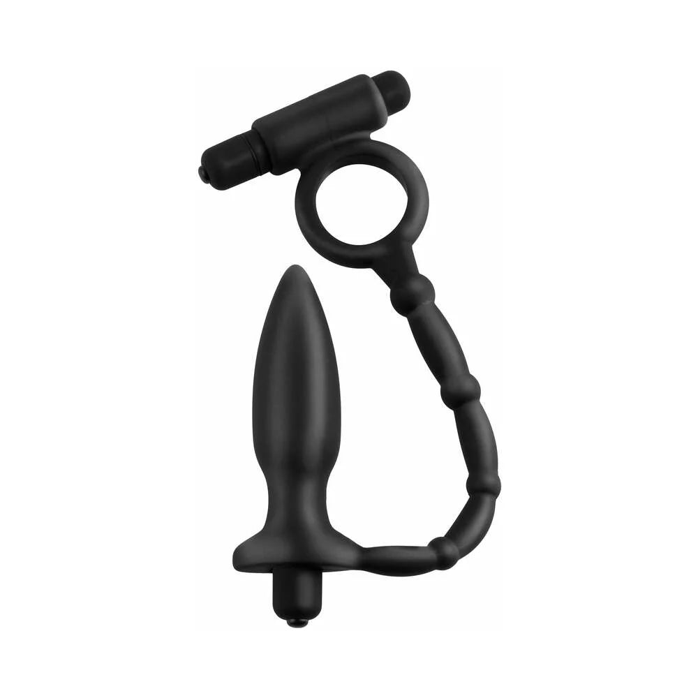 Pipedream Anal Fantasy Collection Vibrating Silicone Ass-Kicker With Cockring