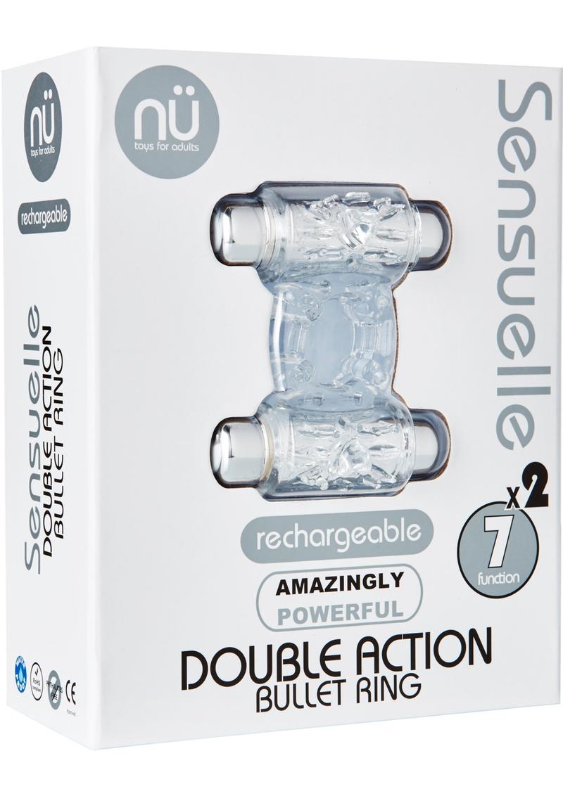 Nu Sensuelle Double Action Bullet Ring Rechargeable Vibrating Cock Ring