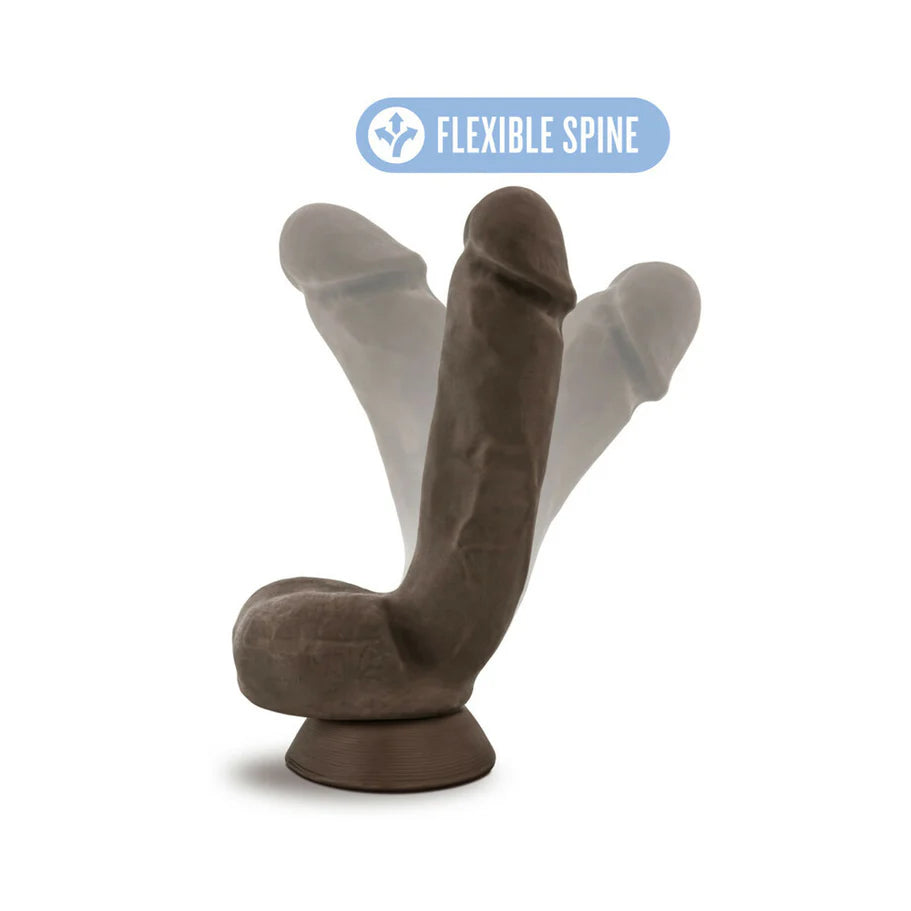 Blush Au Naturel Jerome 8.5 in. Posable Dual Density Dildo with Balls & Suction Cup