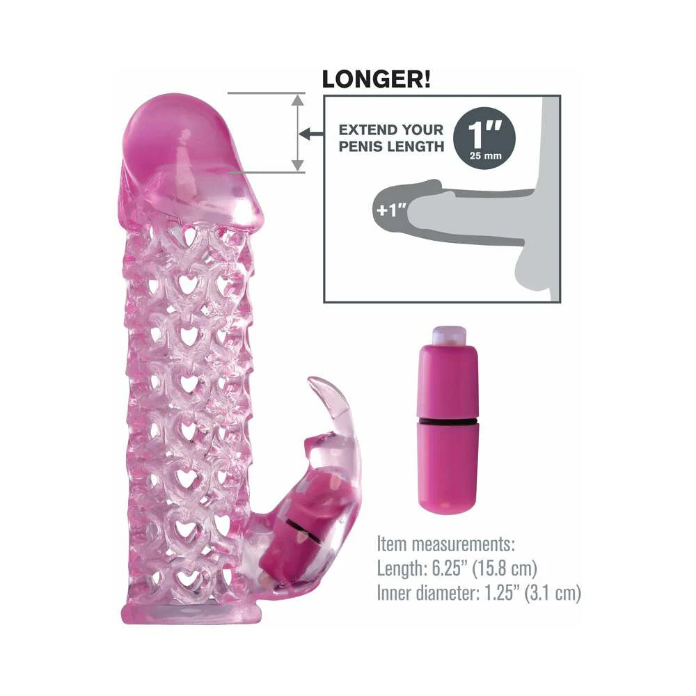 Pipedream Fantasy X-tensions Vibrating Couples Cage 1 in. Extension Pink