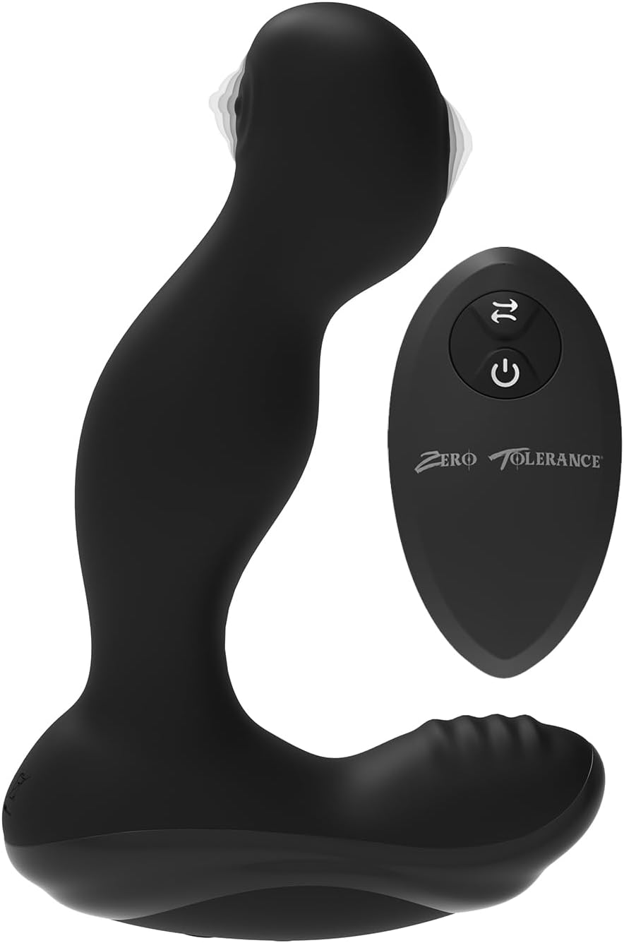 Zero Tolerance The One-Two Punch Vibrating Tapping Silicone Prostate Massager