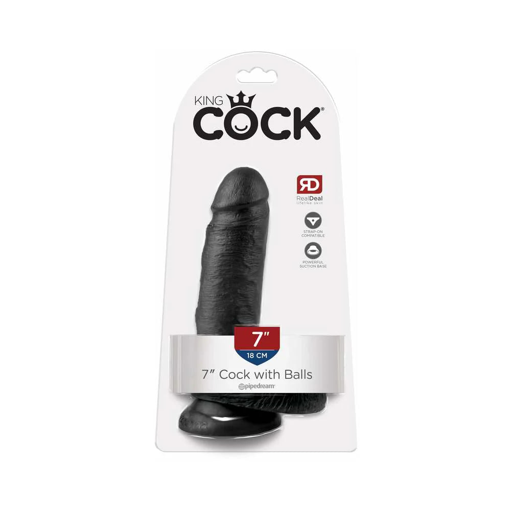 Pipedream King Cock 7 in. Cock With Balls Realistic Suction Cup Dildo