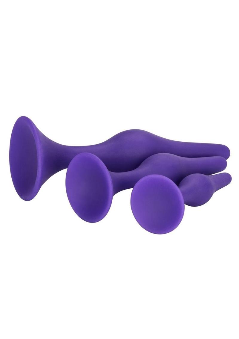 CalExotics Booty Call Booty Trainer Starter Kit Silicone Anal Plugs 3 Assorted Sizes