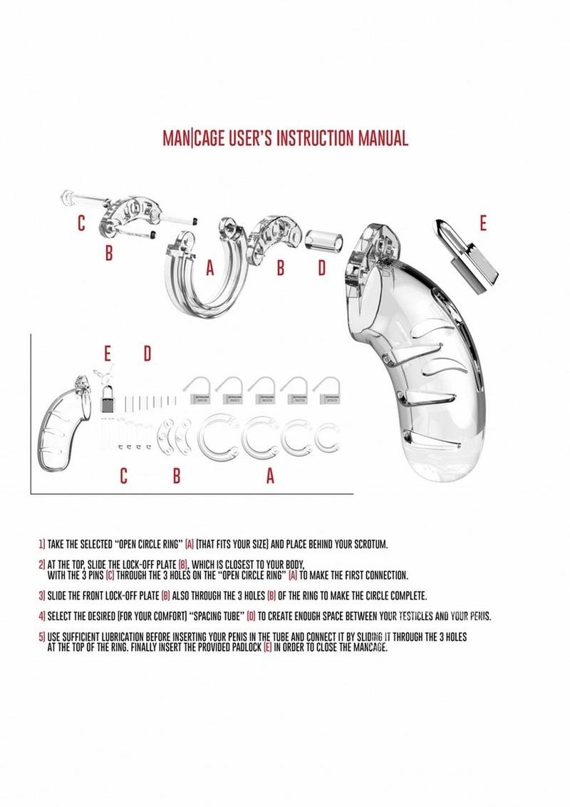 Shots ManCage Model 02 Adjustable 3.5 in. Chastity Cock Cage