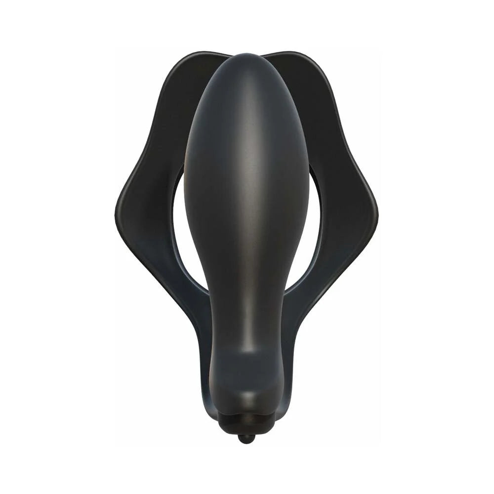 Pipedream Fantasy C-Ringz Rock Hard Ass-Gasm Vibrating Silicone Cockring With Anal Plug