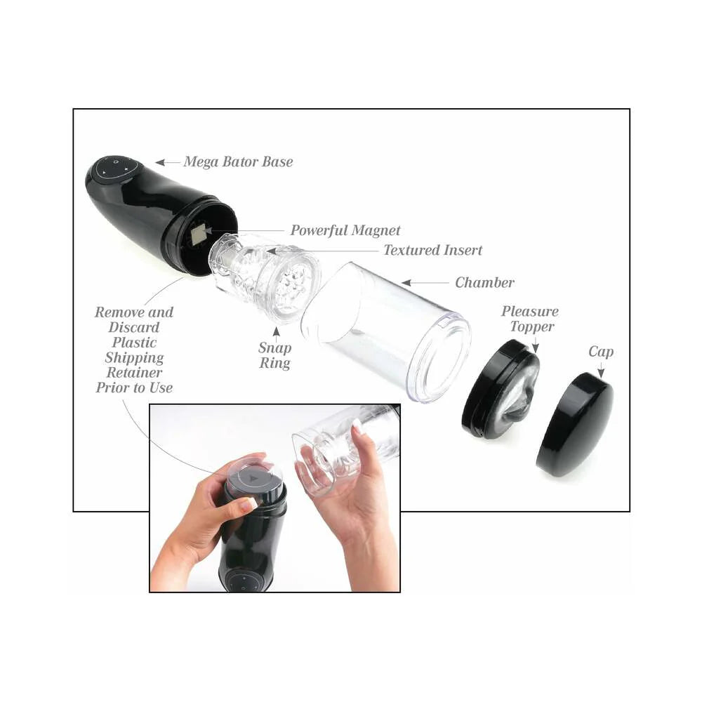 PDX Mega-Bator Ass Rechargeable Rotating Thrusting Stroker With Hands-Free Suction Cup