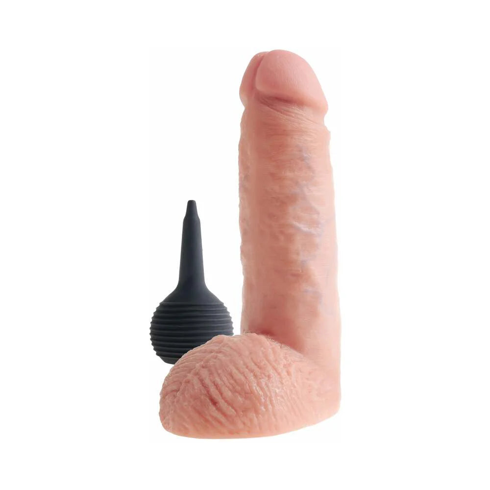 Pipedream King Cock 8 in. Squirting Cock With Balls Realistic Dildo