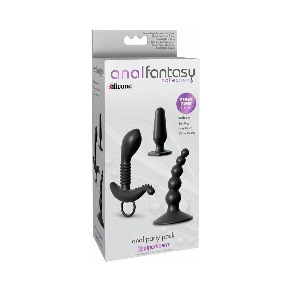 Pipedream Anal Fantasy Collection 3-Piece Silicone Anal Party Pack