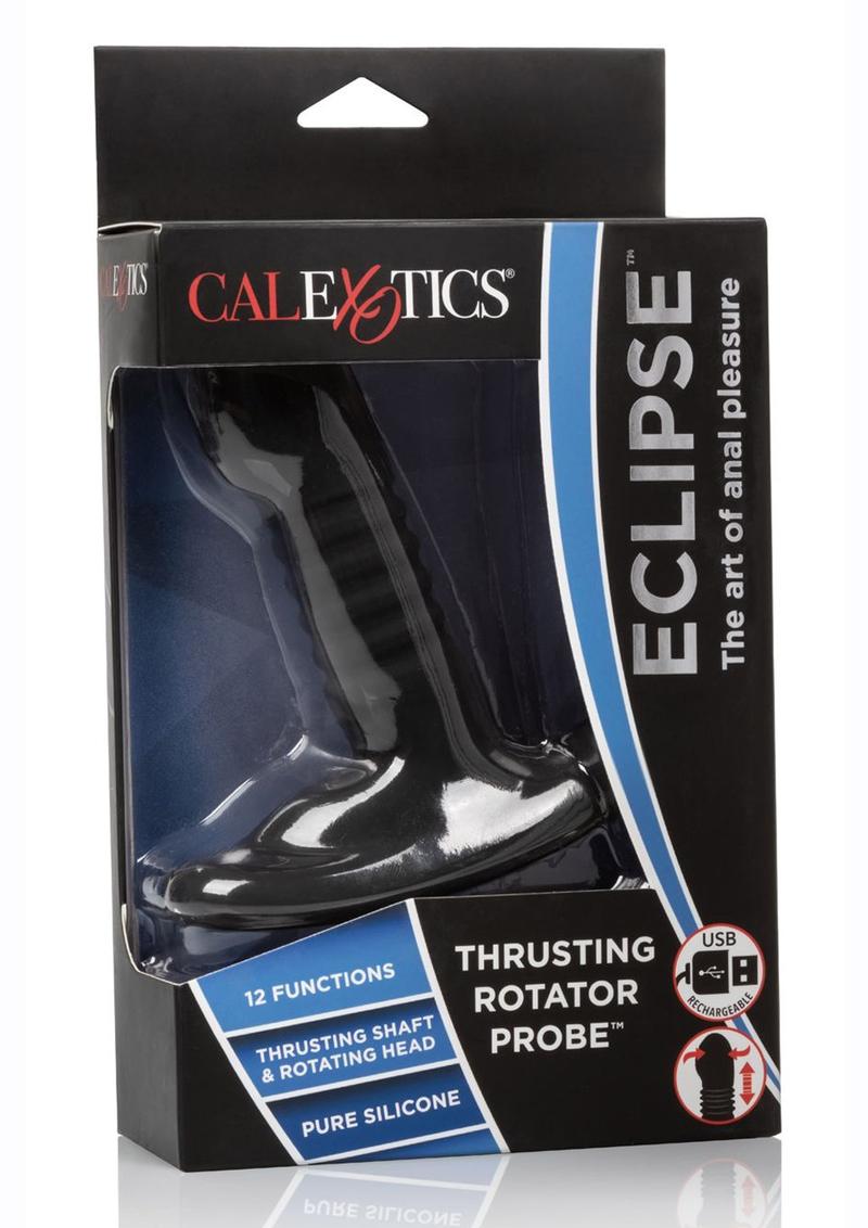 CalExotics Eclipse™ Thrusting Rotator Probe – Silicone Rechargeable Vibrating Butt Plug with Remote Control