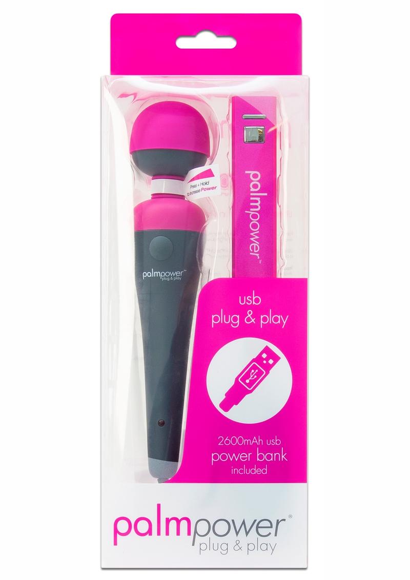 PalmPower Plug & Play Rechargeable Silicone Wand Massager