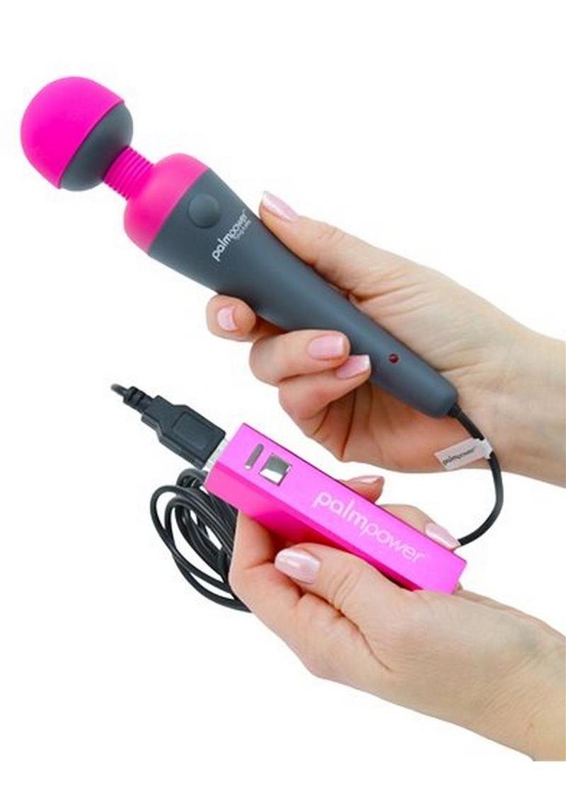 PalmPower Plug & Play Rechargeable Silicone Wand Massager