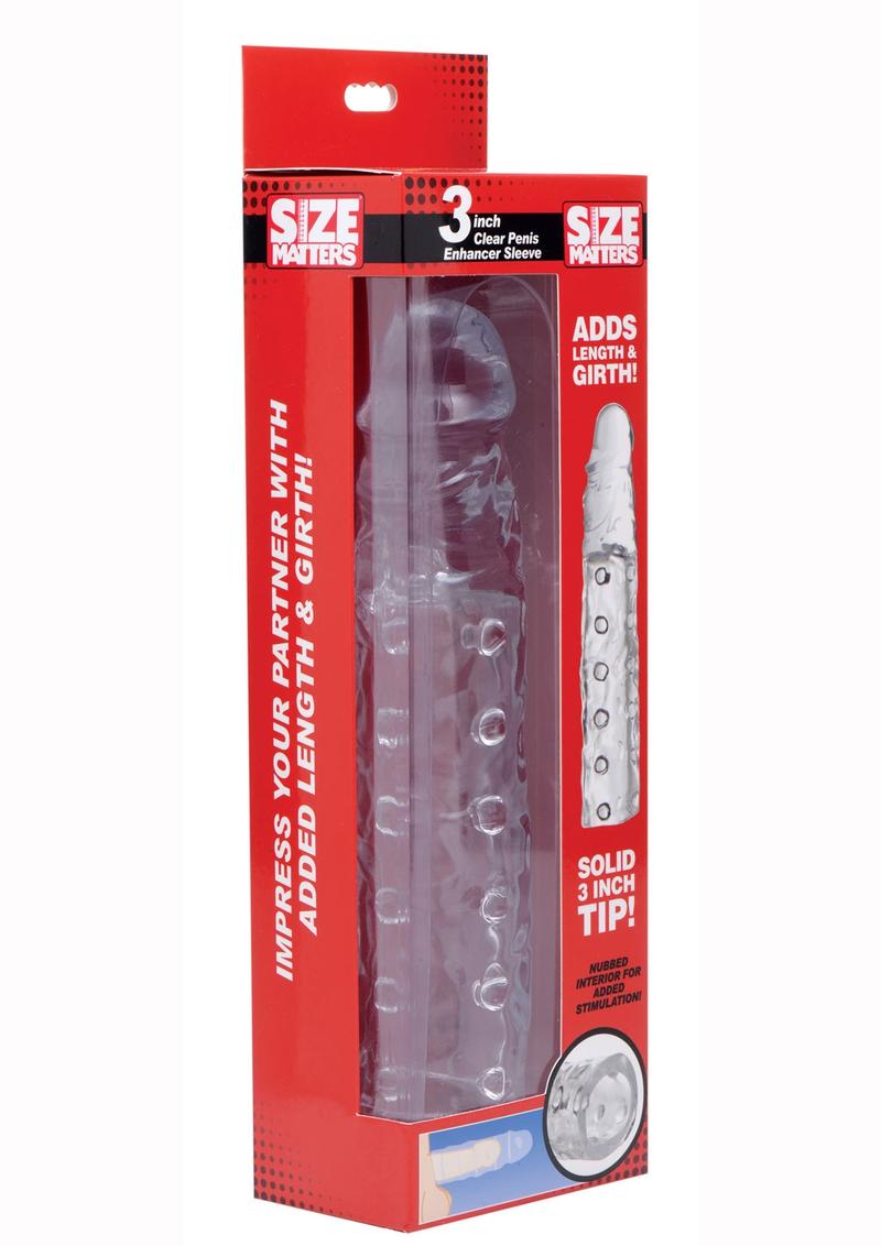 Size Matters Penis Enhancer Sleeve 3in