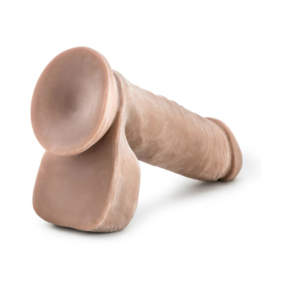 Blush Au Naturel 8 in. Posable Dual Density Dildo with Balls & Suction Cup