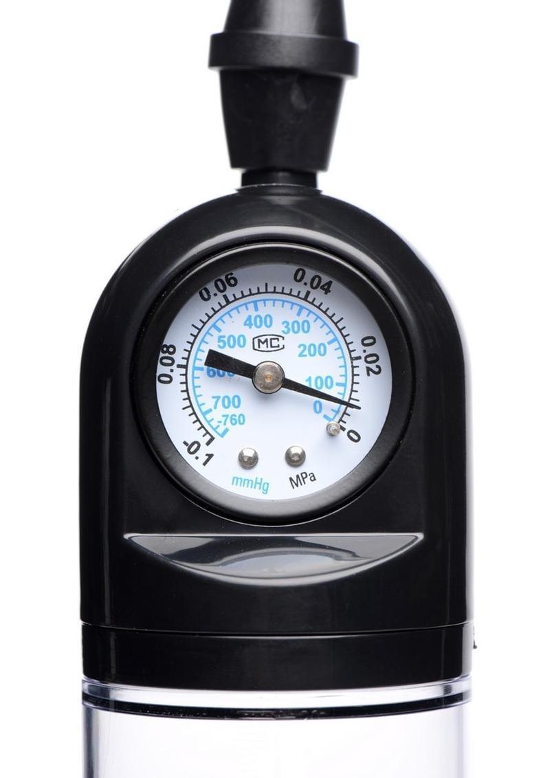 Size Matters Trigger Penis Pump with Built-in Pressure Gauge