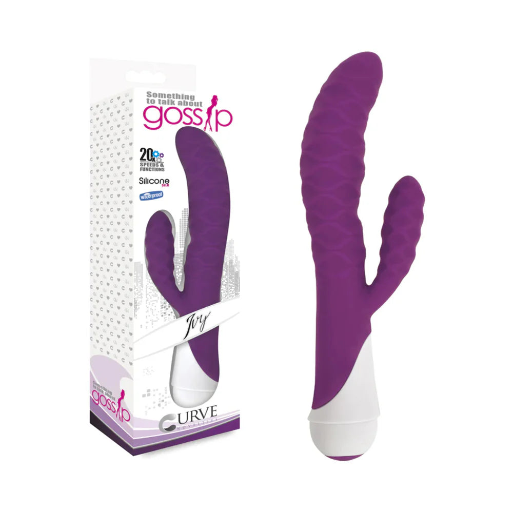 Curve Toys Gossip Ivy Waterproof Wavy Silicone Flexible Dual Stimulation Vibrator