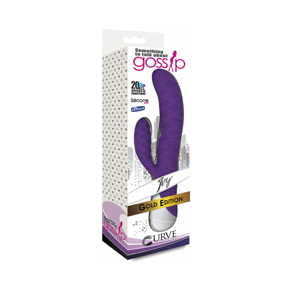 Curve Toys Gossip Ivy Waterproof Wavy Silicone Flexible Dual Stimulation Vibrator