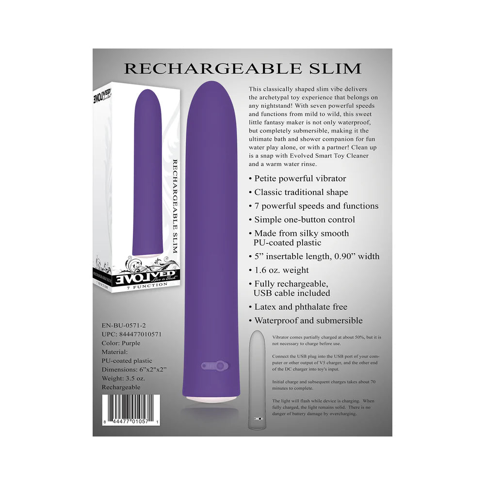 Evolved 7 Function Rechargeable Slim Vibrator