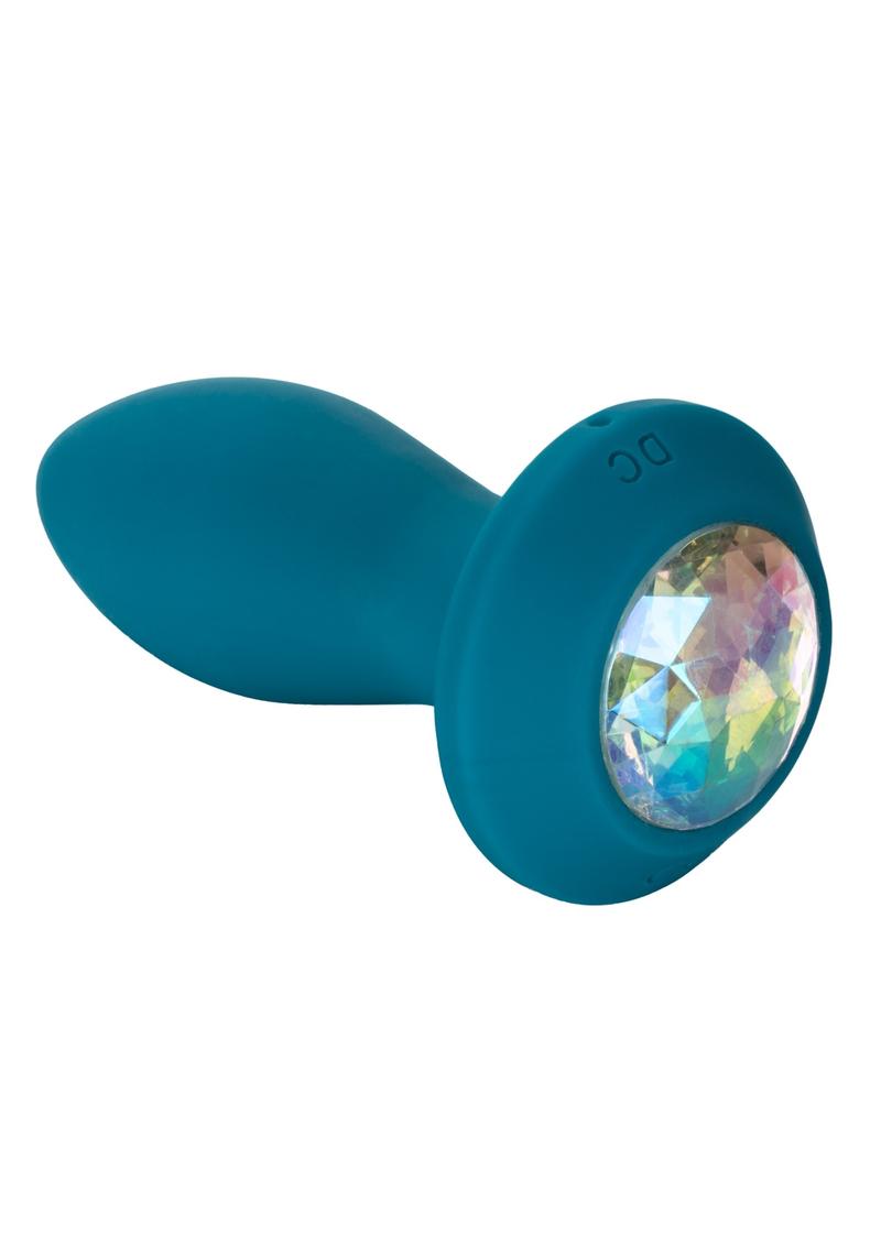 CalExotics Power Gem Vibrating Petite Crystal Probe Silicone Rechargeable Butt Plug