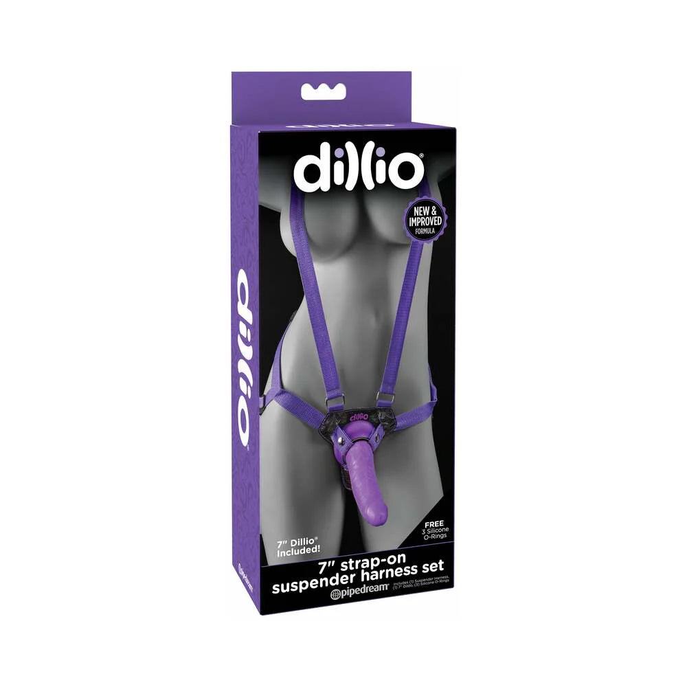 Pipedream Dillio Adjustable 7 in. Strap-On Suspender Harness Set