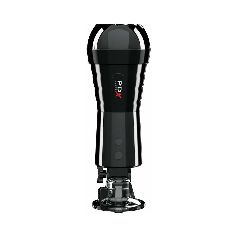 PDX Elite Cock Compressor Rechargeable Vibrating Stroker With Hands-Free Suction Cup