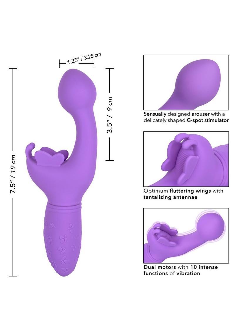 CalExotics Butterfly Kiss Rechargeable Silicone Dual Vibrator