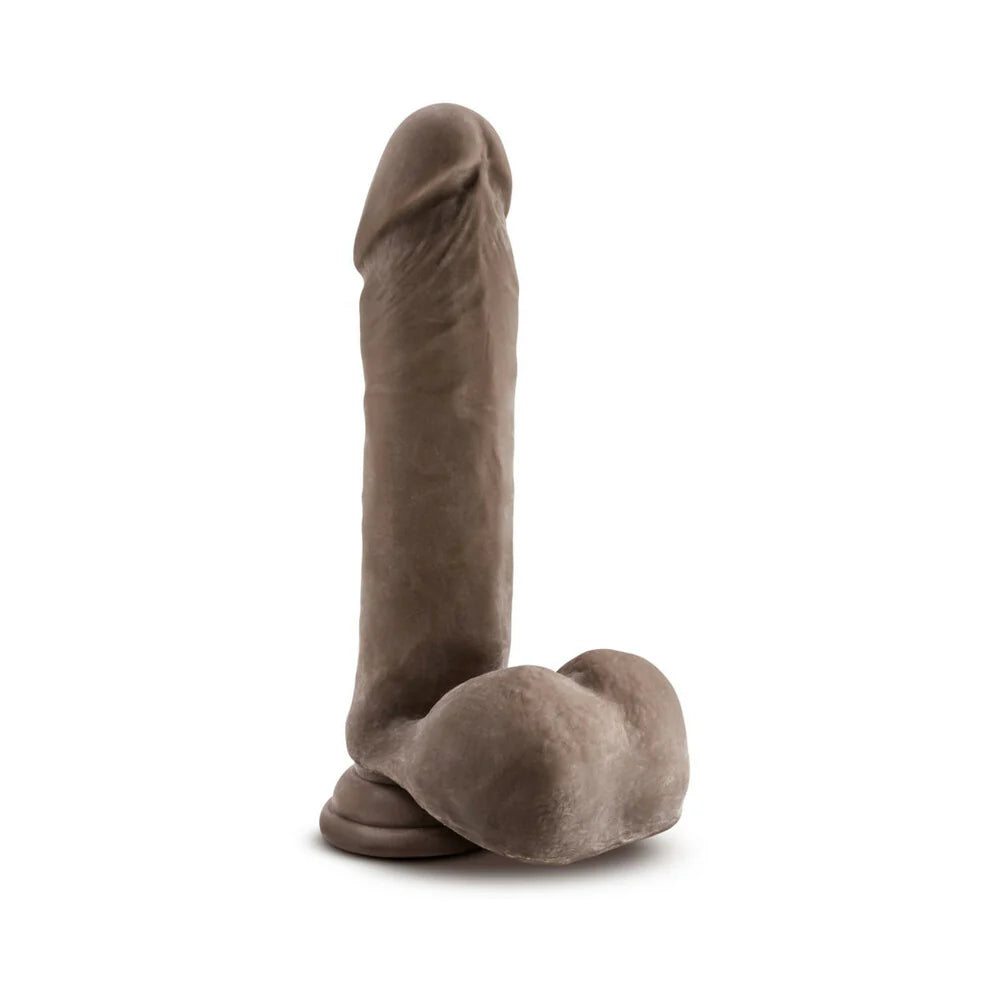 Blush Au Naturel 8 in. Posable Dual Density Dildo with Balls & Suction Cup