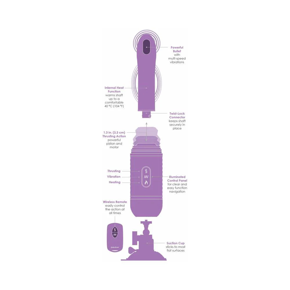 Pipedream Fantasy For Her Love Thrust-Her Rechargeable Silicone Thrusting Vibrator