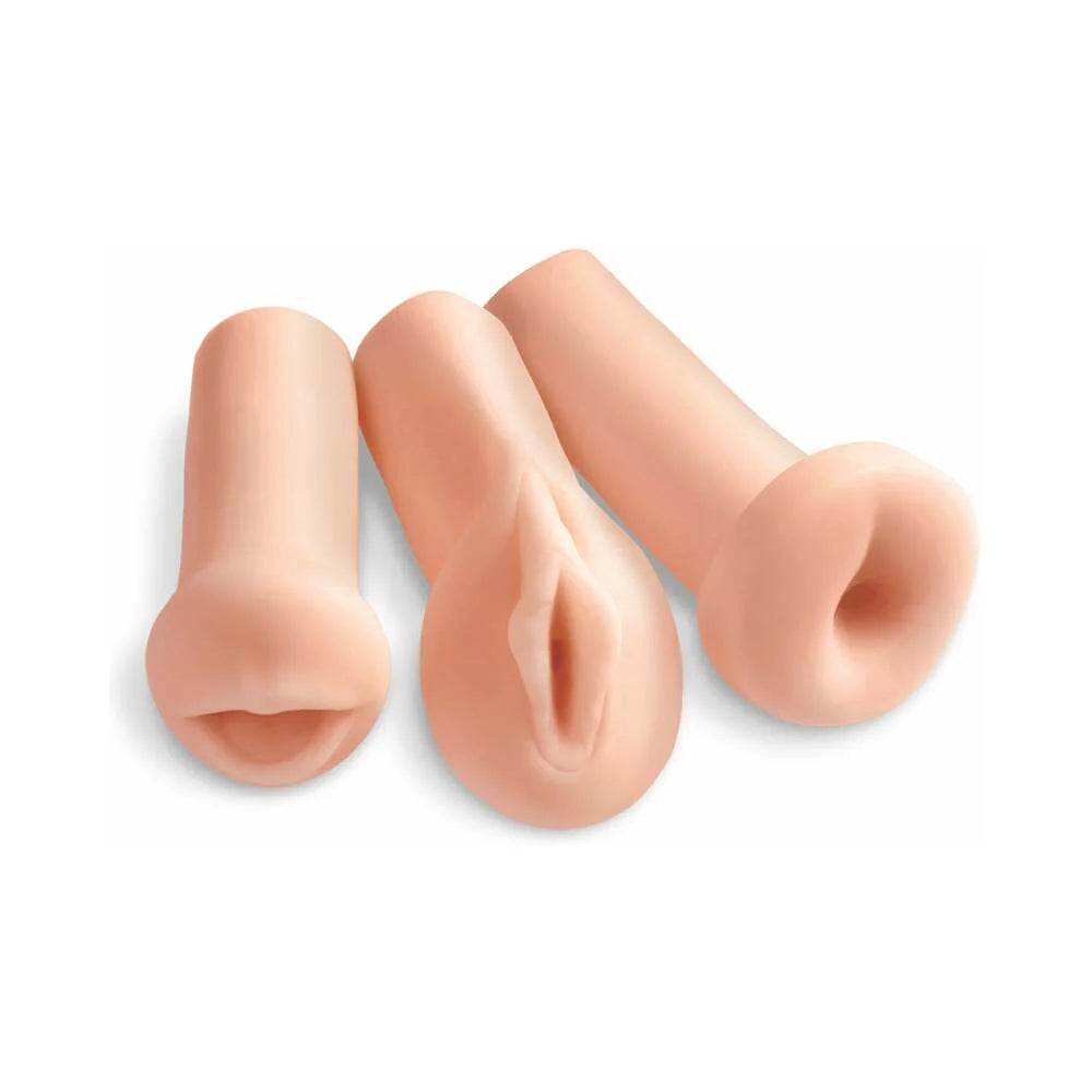 Pipedream Extreme Toyz All 3 Holes Masturbator Kit (4 Pieces)