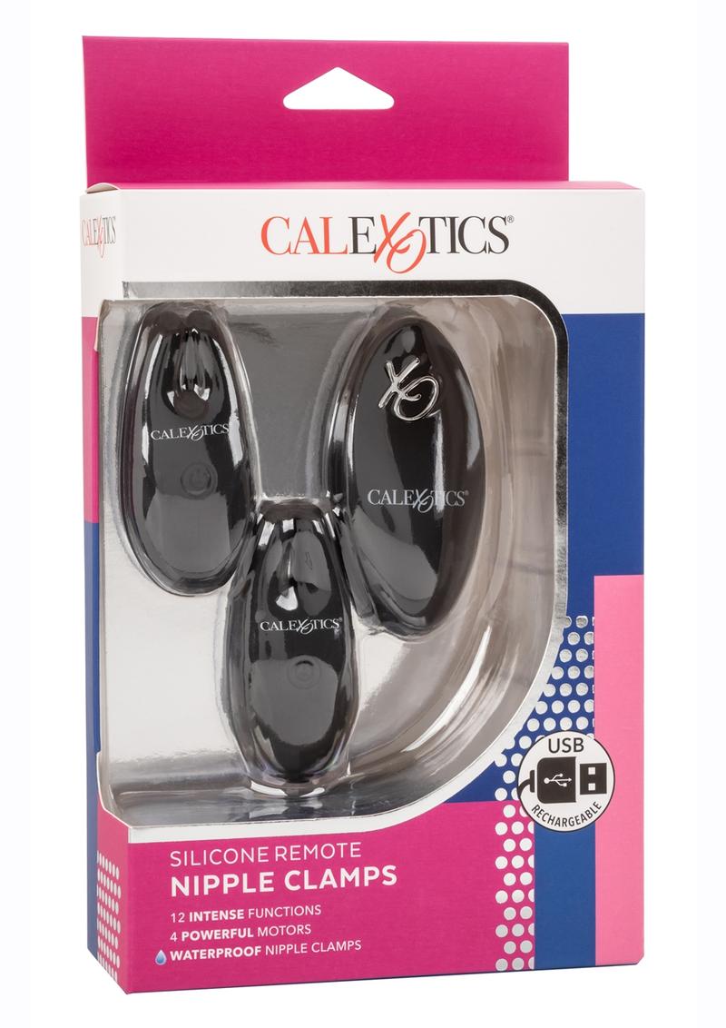 CalExotics Silicone Remote Controlled Rechargeable Nipple Clamps