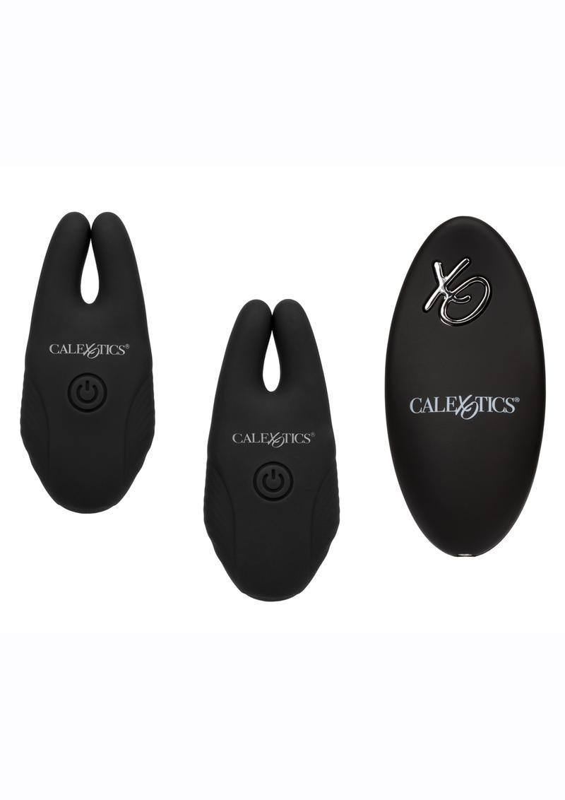 CalExotics Silicone Remote Controlled Rechargeable Nipple Clamps