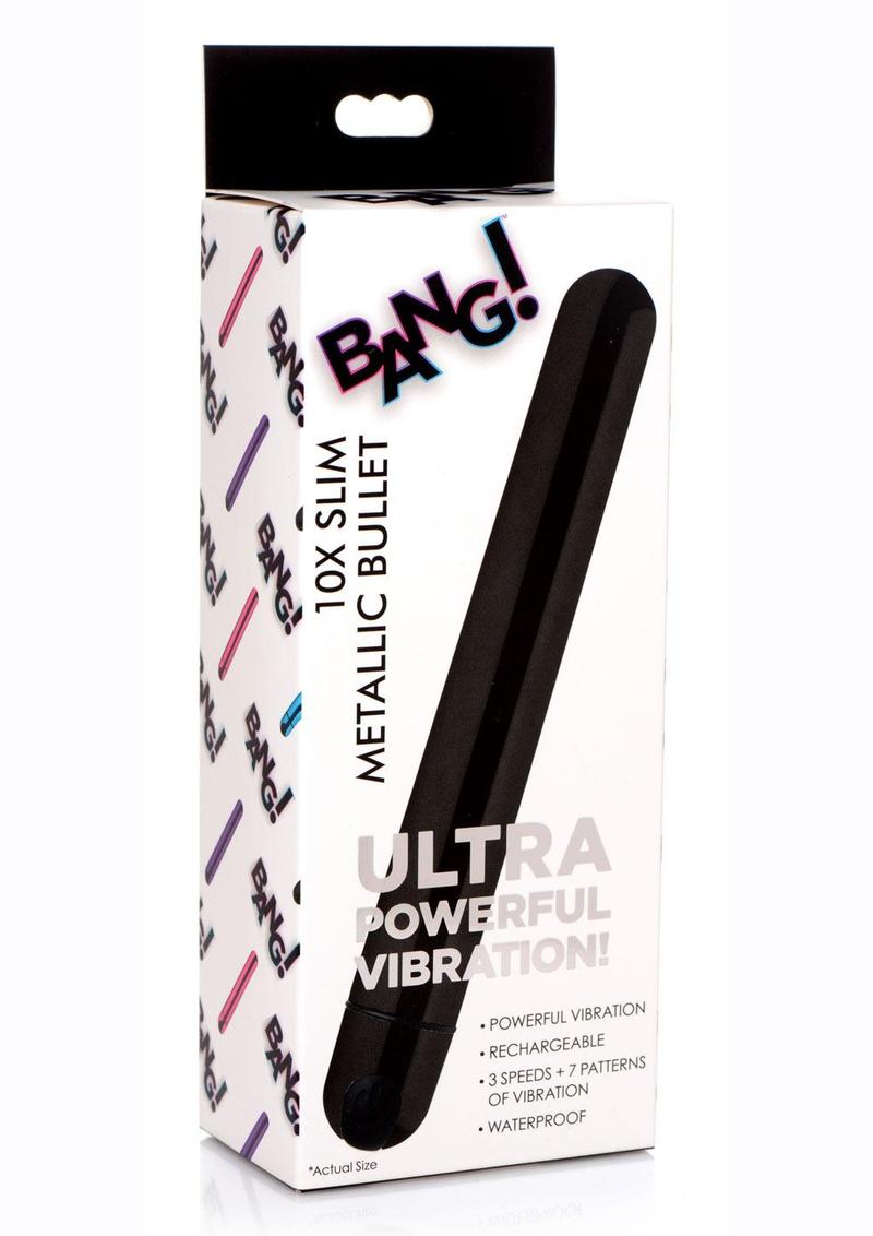 Bang! 10X Slim Metallic Rechargeable Bullet