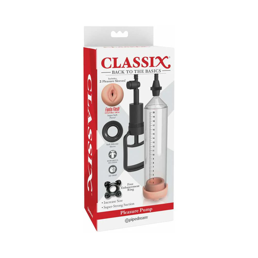 Pipedream Classix Pleasure Pump With Interchangeable Sleeves