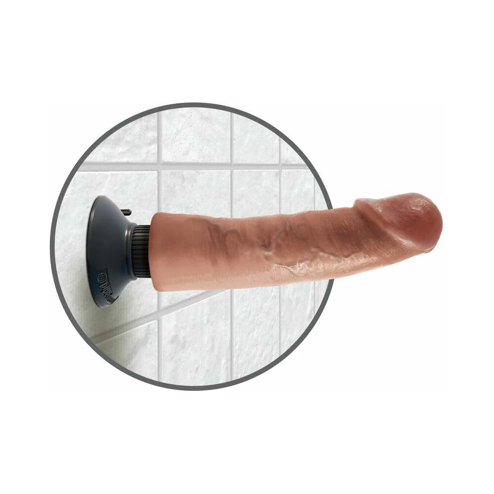 Pipedream King Cock 9 in. Vibrating Cock Poseable Dildo With Suction Cup