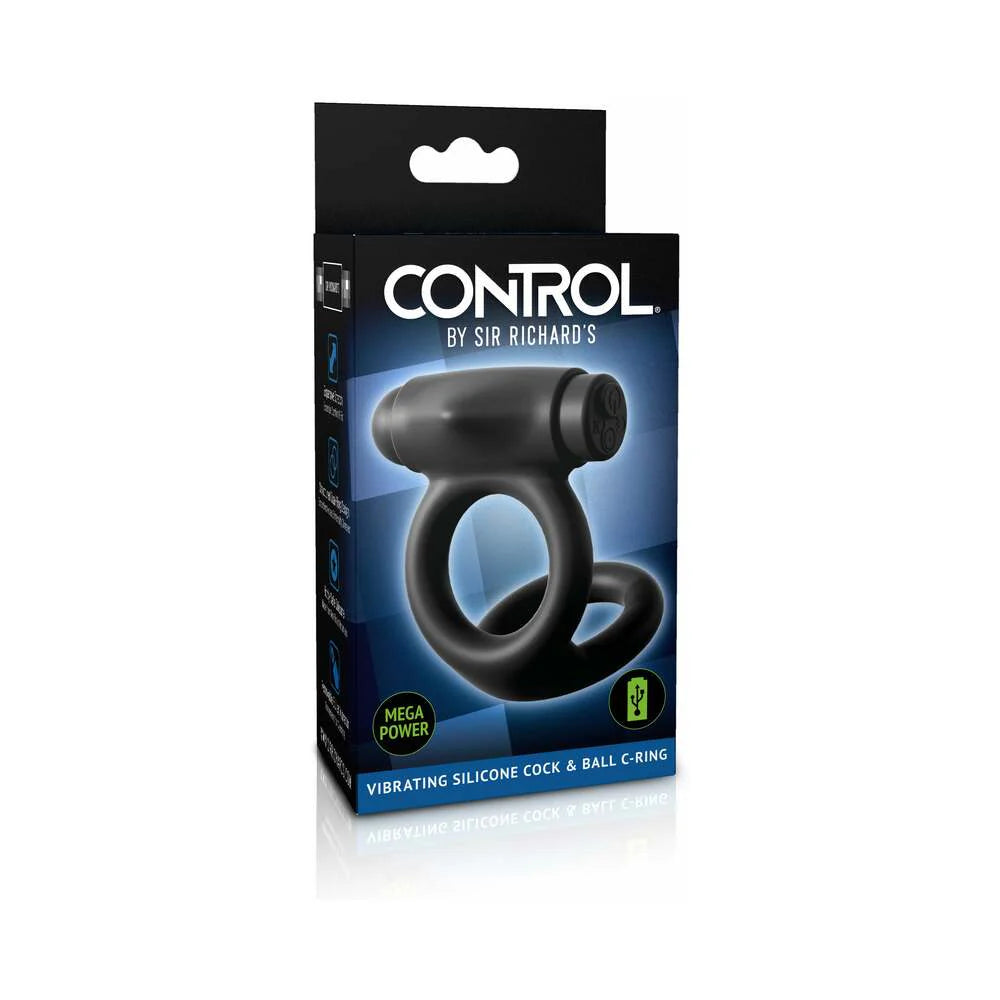 Pipedream Sir Richard's Control Vibrating Silicone Cock & Ball C-Ring